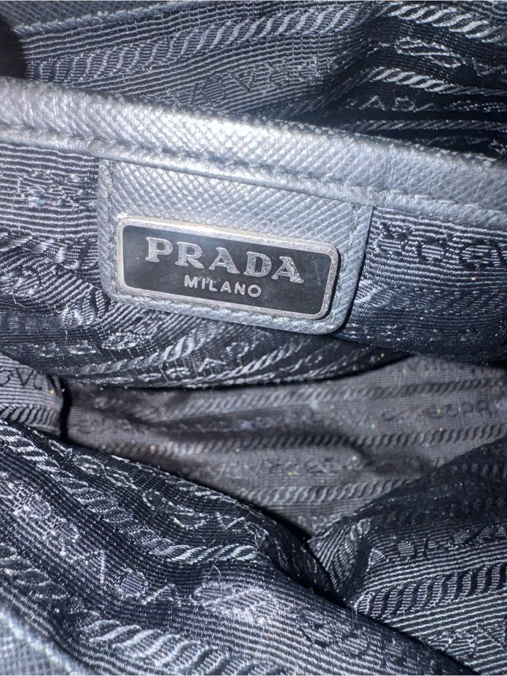 Prada vintage Black Tessuto Nylon Cosmetic Pouch/Clutch ✅authentic✅